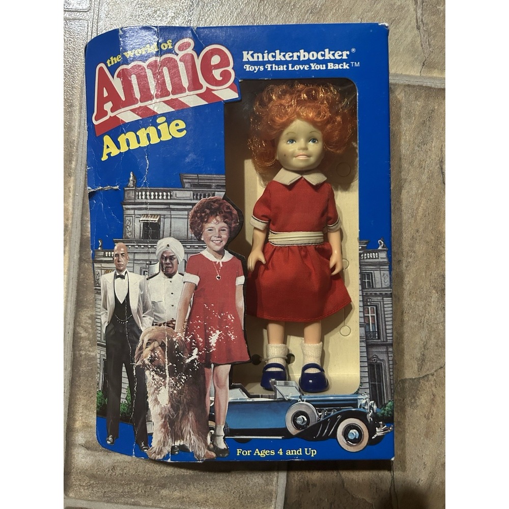Vintage 1982 Knickerbocker The World of Annie 6" Annie Doll Original Box Include